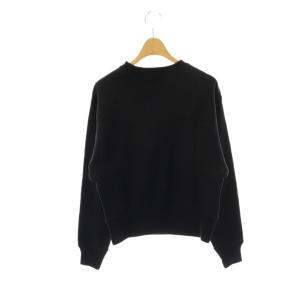 23区 vingt-trois コットン裏毛クルーネックスウェット 32 ブラック /DO OS