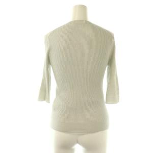 BALLSEY マーセライズドコットンリブ クルーネックカーディガン ノースリーブニット カットソー ラメ S グレー