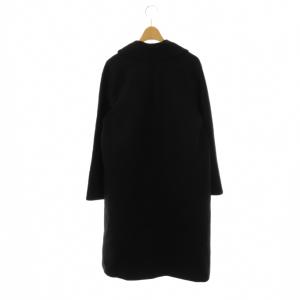 S Max Mara ビジュー付きボンディング シングルロングコート S ブラック