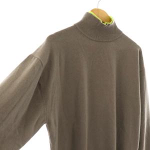 MARKAWARE MARK AWARE カシミヤ ダブルネックジャンパーニット セーター プルオーバー 2 グレー 黄緑 A23C-18SW02C