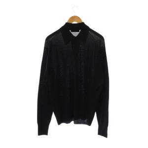 KAPTAIN SUNSHINE × ジョンスメドレー JOHNSMEDLEY ウールポロニット カットソー M ブラック /DO OS