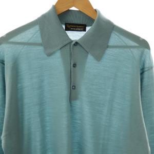 KAPTAIN SUNSHINE × ジョンスメドレー JOHNSMEDLEY ウールポロニット カットソー 長袖 M ミントグリーン /DO