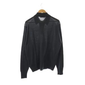 KAPTAIN SUNSHINE × ジョンスメドレー JOHNSMEDLEY ウールポロニット カットソー 長袖 M チャコールグレー
