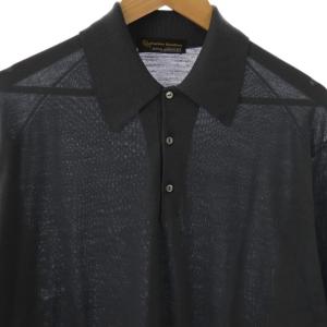 KAPTAIN SUNSHINE × ジョンスメドレー JOHNSMEDLEY ウールポロニット カットソー 長袖 M チャコールグレー