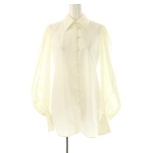 24FW Curved Pleated Shirt  2 オフホワイト