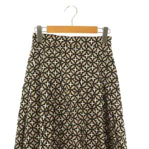 DRESSTERIOR オーバーラップサークルスカート フレア ミモレ ロング 34 黒 ブラック ベージュ /AT OS