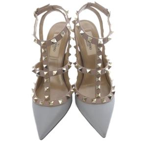 VALENTINO GARAVANI ロックスタッズ パンプス 36 グレー