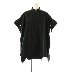 25SS ROLL-UP SLEEVES SHIRT シャツ 半袖 38 ブラック /ES OS