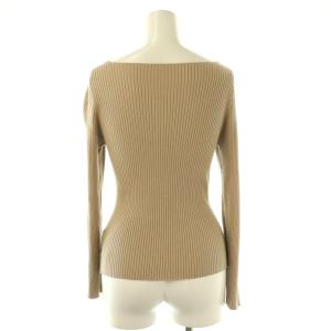 SLOBE IENA 24SS ボートネックコンパクトニット カットソー 長袖 F ベージュ /AT OS