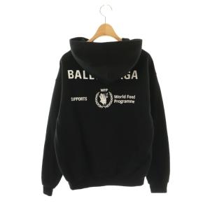 BALENCIAGA WFPロゴ フーディー プルオーバー L ブラック 612959