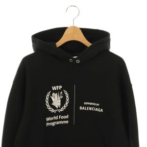 BALENCIAGA WFPロゴ フーディー プルオーバー L ブラック 612959