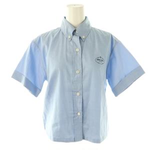 23年 ロゴ刺繍 BD ハーフスリーブシャツ 36 ブルー P459GR