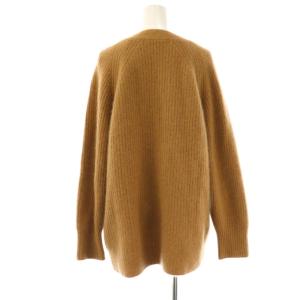 23区 ヘアリーニット Vネック カーディガン 長袖 38 キャメル /HK OS