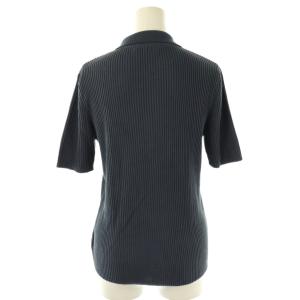 GALERIE VIE 25SS ギザコットンリブ ポロカラープルオーバー カットソー F スモークブルー /CX OS
