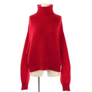 24AW タートル畦プルオーバー ニット セーター F 赤 レッド /AT OS