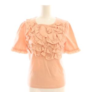 23年製 フリル カットソー 半袖 38 ピンク /HK OS