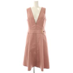 ノースリーブワンピース ミモレ ロング 36 ピンク /AT OS