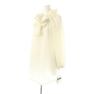 M'S GRACY 24年製 花びら襟ブラウス 長袖 チュニック丈 38 白 ホワイト /AT OS