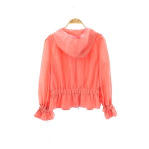 M'S GRACY 24年製 キルティング フード ジャケット ジップアップ  フリル 38 ピンク /AT OS