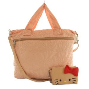 ハローキティ50周年コラボ 2wayバッグ トート ショルダー ポーチ付 キルティング ピンク 494534