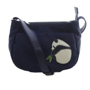 23AW 上野店限定パンダショルダーバッグ ロゴ 紺 ネイビー /SR