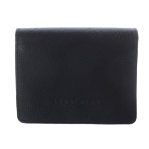ル・フローネ TRI-FOLD WALLET 三つ折り財布 レザー ロゴ 黒 ブラック /SR