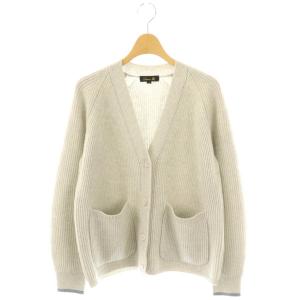 畦編みウールカシミヤカーディガン ニット 1 グレー /HK OS