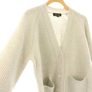 Drawer 畦編みウールカシミヤカーディガン ニット 1 グレー /HK OS