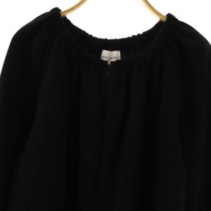 UNITED ARROWS COMFY ギャザーオールインワン 七分袖 38 黒 ブラック /AT OS