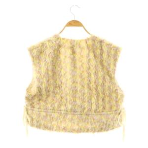 BLAMINK R PE/S FRINGE GATH ベスト プルオーバー 36 イエロー /HK OS