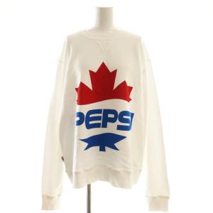 pepsi ロゴスウェット プルオーバー 長袖 M ホワイト /HK OS