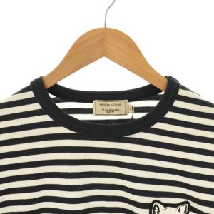 Maison Kitsuné Long Sleeve Large Fox Head Stripe T-Short カットソー ロンT