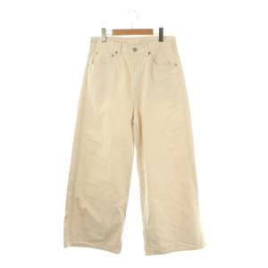 ライ麦デニムのバチ比女パンツ ジーンズ ワイド アイボリー 50561292 /CX OS