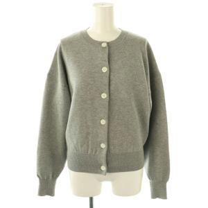 25SS ダブルフェイスクルーカーディガンニット グレー /DF OS