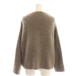 NOBLE フォックスハイネックニット セーター 長袖 シャギー グレー /AT OS