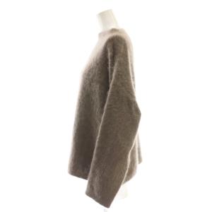 NOBLE フォックスハイネックニット セーター 長袖 シャギー グレー /AT OS