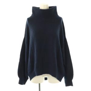 フォックスMIXオフタートル ニット セーター プルオーバー 紺 /CX OS