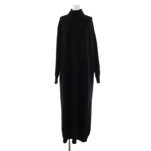ウールロングニットワンピース 38 ブラック /DO OS