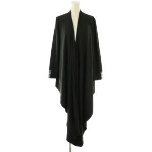 ×DANSKIN DRAPED CARDIGAN カーディガン ドレープ 袖ボーダー 36 黒 白 /CX