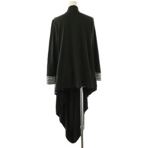 BORDERS at BALCONY ×DANSKIN DRAPED CARDIGAN カーディガン ドレープ 袖ボーダー 36 黒 白 /CX