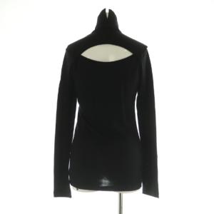 yori シロコン shirocon 24AW バックオープン タートル カットソー 長袖 ニット 36 ブラック