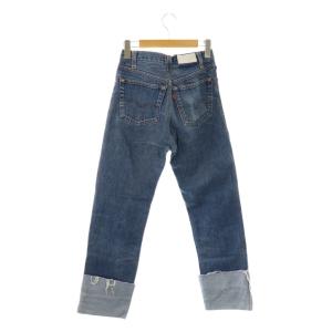 Levi's RE/DONE リメイクロールアップ ボタンフライ デニムパンツ 25 インディゴブルー
