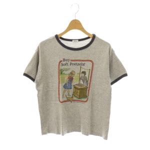 VINTAGE PRETZELS RINGER TEE Tシャツ カットソー F グレー チャコールグレー