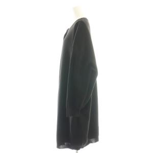 mizuiro ind mizuiroind クルーネックワイドロングカーディガン ニット 黒 /CX OS