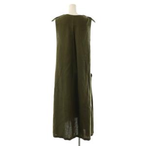 Y's ヨウジヤマモト リネン ノースリーブロングワンピース 2 カーキ /DF OS