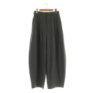 23AW TRWストレッチコクーンパンツ ハイウエスト タック 38 グレー /MY OS