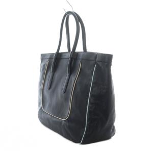 Chloe トートバッグ ライン レザー 大容量 黒 ブラック /RI OS