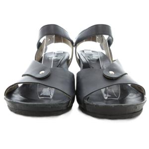 MARNI ストラップサンダル レザー ヒール 36 黒 ブラック /JS