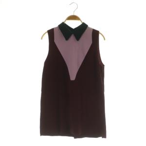 前後2WAYブラウス ノースリーブ 38 ボルドー /MY OS