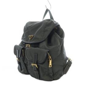 PRADA リュックサック ナイロン カーキ B6677F